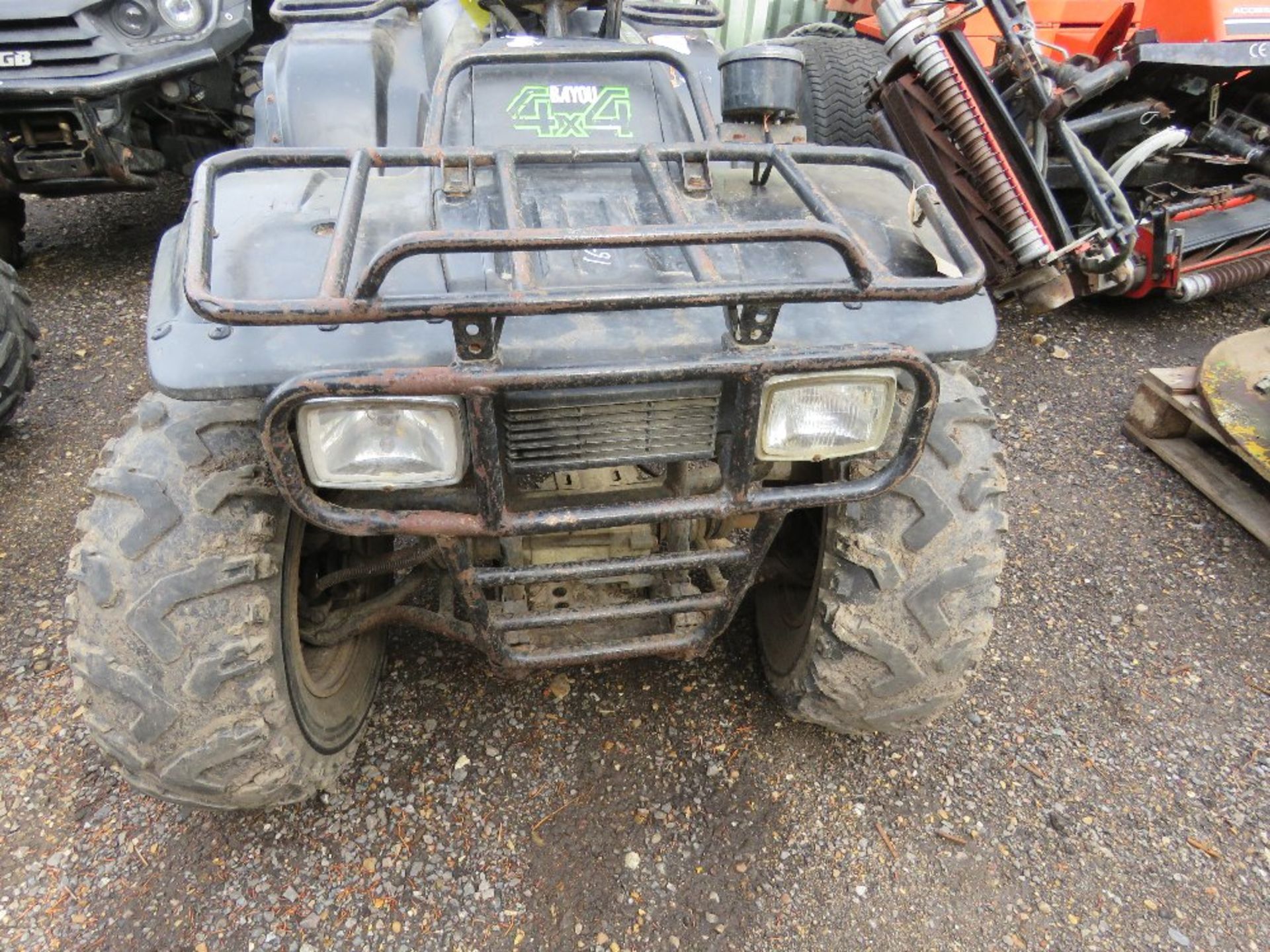 KAWASAKI BAYOU 4WD QUAD BIKE 5174REC MILES, . WHEN TESTED WAS SEEN TO DRIVE, STEER AND BRAKE, STA - Image 2 of 6