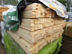 PACK OF UNTREATED VENETIAN TIMBER SLATS 1.75METRE LENGTH X 45MM X 18MM APPROX.