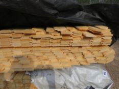 PACK OF UNTREATED PROFILED FENCE TIMBER BOARDS 1.83 METRE LENGTH X 85MM WIDTH APPROX.