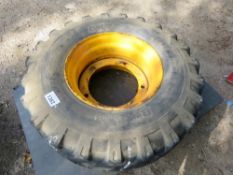 LOADER WHEEL AND TYRE 14-17.5 SIZE.