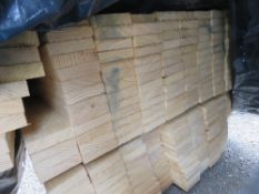 LARGE PACK OF UNTREATED SOUTHERN YELLOW PINE TIMBER BOARDS, 2.1M LENGTH X 100MM X25 WIDTH APPROX.