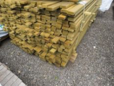LARGE PACK OF TREATED VENETIAN CLADDING TIMBER SLATS 1.83M LENGTH X 45MM X 18MM APPROX.