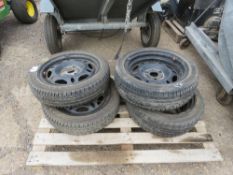 4 X WHEELS AND TYRES 15" SIZE. SOURCED FROM DEPOT CLOSURE.