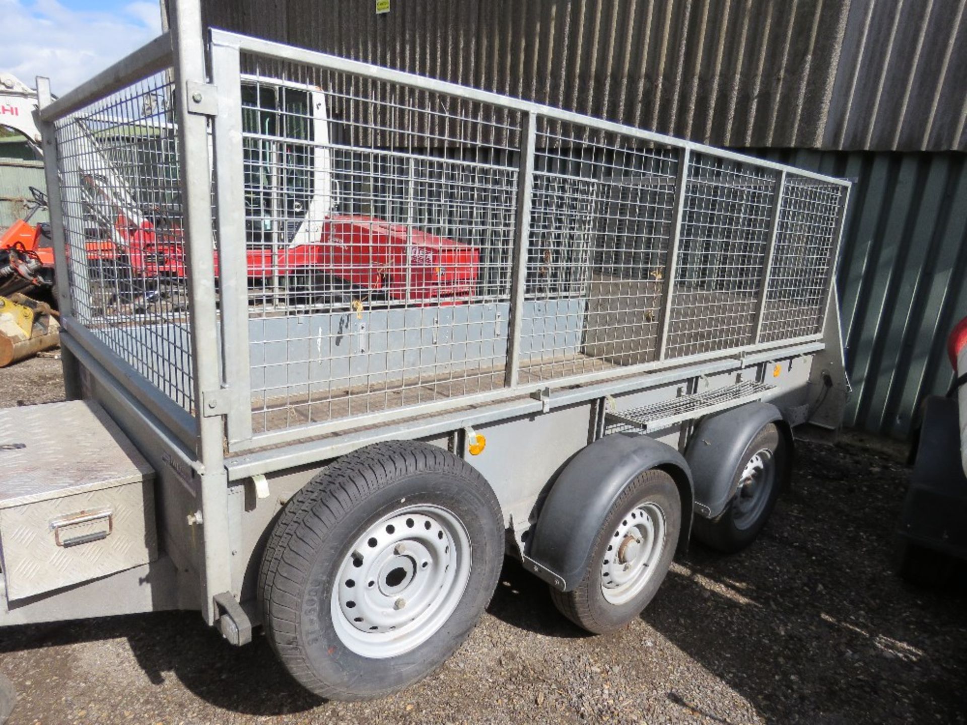 IFOR WILLIAMS GD105 MESH SIDED PLANT TRAILER WITH DROP REAR RAMP, YEAR 2021 APPROX. SN:SCKD00000M079 - Image 6 of 9
