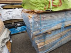 3 X PACKS OF SHIPLAP BOARDS, UNTREATED:1.5M - 1.8M X 95MM APPROX.