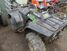 KAWASAKI BAYOU 4WD QUAD BIKE 5174REC MILES, . WHEN TESTED WAS SEEN TO DRIVE, STEER AND BRAKE, STA