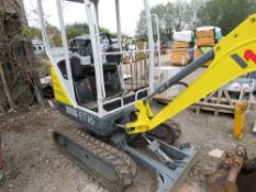 WACKER NEUSON ET16 RUBBER TRACKED MINI EXCAVATOR, YEAR 2017 (HOURS NOT LEGIBLE). 3 BUCKETS, EXPANDIN