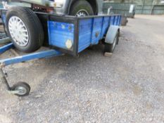 SINGLE AXLED BLUE GENERAL PURPOSE TRAILER 3M X 1.45M BED APPROX.