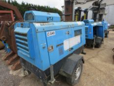 VTI KUBOTA ENGINED LIGHTING TOWER WITH LINZ ALTERNATOR. UNTESTED. NO BATTERY. THIS LOT IS SOLD UNDER