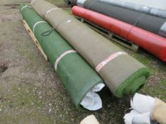PALLET OF HIGH QUALITY FAKE GRASS/ASTRO TURF, UNUSED, BEING ROLL ENDS/OVER ORDERS 4M APPROX WIDTH.