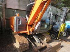 HITACHI ZX60 STEEL TRACKED EXCAVATOR WITH 1 X BUCKET. 7230 REC HOURS. SN:HQM1CG00E00043963. WHEN TES