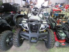 BEAST WHITE COLOURED 4WD ELECTRIC POWERED ATV WITH CHARGER. WHEN TESTED WAS SEEN TO DRIVE, STEER AND