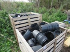 2 X WOODEN CRATES OF PLANT POTS. THIS LOT IS SOLD UNDER THE AUCTIONEERS MARGIN SCHEME, THEREFORE NO