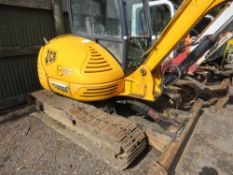 JCB 8056 STEEL TRACKED EXCAVATOR WITH 1 X BUCKET. HOUR CLOCK NOT READING. SN:1296493. WHEN TESTED WA