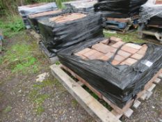 4 X PALLETS CONTAINING BLOCK PAVERS, MAINLY RED.