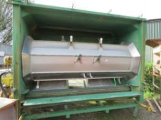 CHRISTIAENS HORST MUSHROOM COMPOST PROCESSOR, MOSTLY STAINLESS STEEL. 3.6M X 1.72 M APPROX. USED TO