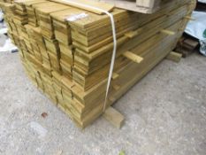 LARGE PACK OF PRESSURE TREATED FEATHER EDGE FENCE CLADDING TIMBER BOARDS: 1.65M LENGTH X 10CM WIDTH