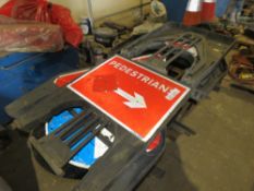 QUANTUTY OF PLASTIC ROAD SIGNS. LOT LOCATION: EMERALD HOUSE, SWINBORNE ROAD, SS13 1EF, BASILDON, ES