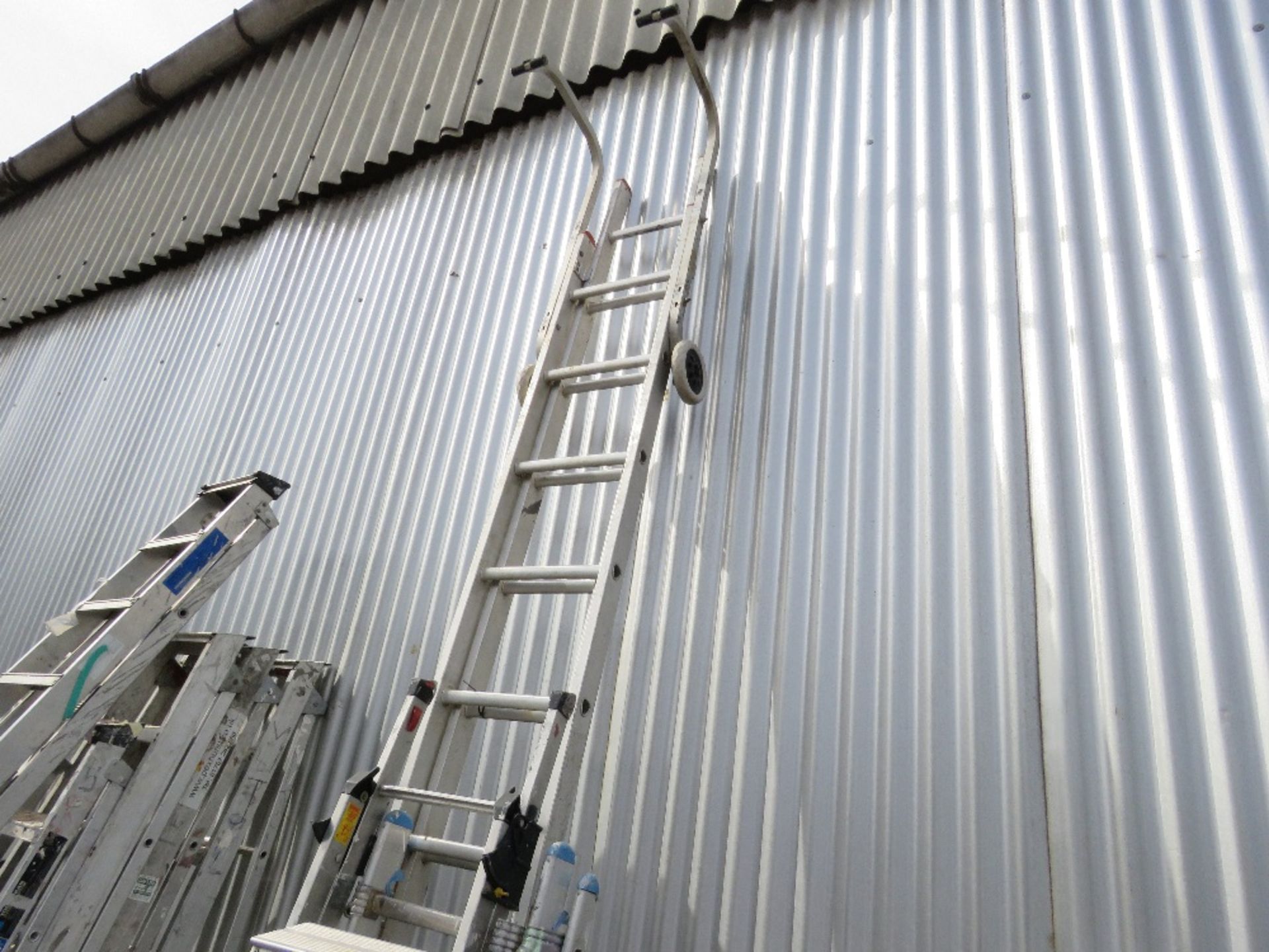 ROOF LADDER AND 3 X OTHER LADDERS. THIS LOT IS SOLD UNDER THE AUCTIONEERS MARGIN SCHEME, THEREFORE N - Image 2 of 3
