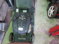 HAYTER HARRIER 48 MOWER WITH COLLECTOR BAG. THIS LOT IS SOLD UNDER THE AUCTIONEERS MARGIN SCHEME,
