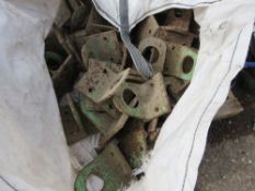 BULK BAG CONTAINING HEAVY DUTY ANCHOR PLATES/BRACKETS. THIS LOT IS SOLD UNDER THE AUCTIONEERS MARGIN