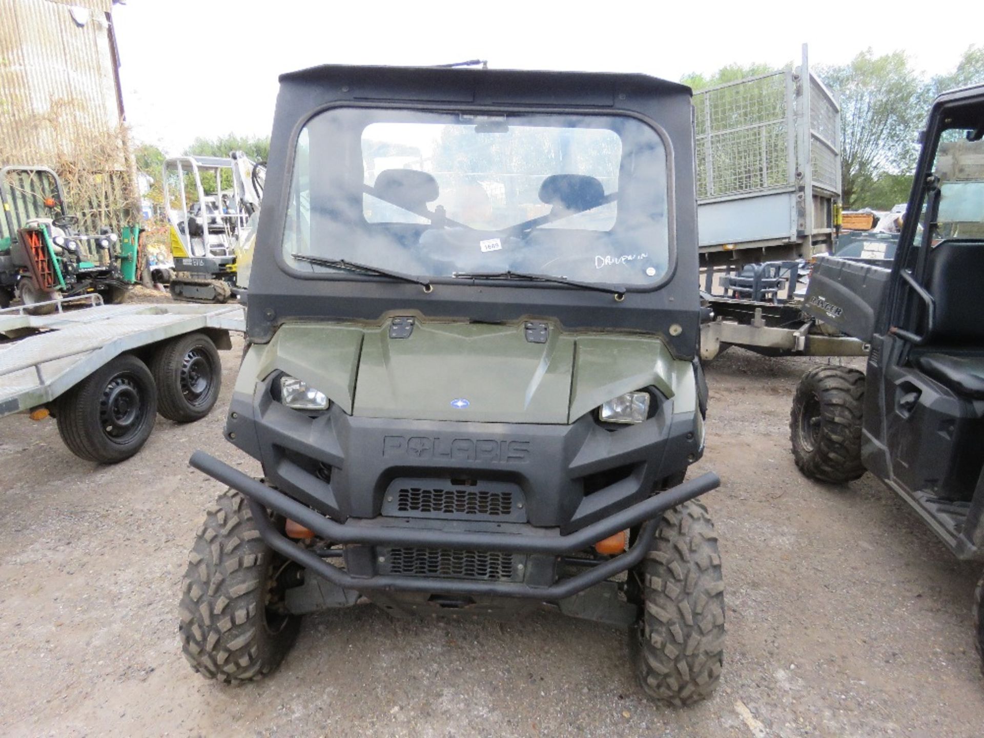 POLARIS RANGER 900 DIESEL UTILTY VEHICLE REG:EU14 AEF(V5 TO FOLLOW) WITH FULL CAB. 2448 REC HOURS. W - Image 2 of 12