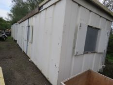 PORTABLE SECURE OFFICE, 32FT LENGTH THAT HAS BEEN CONVERTED TO A KITCHEN. USED WHILE CONSTRUCTION WA