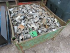 STILLAGE CONTAINING APPROXIMATELY 870 SCAFFOLD CLIPS. NO VAT ON HAMMER PRICE.