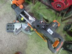 EVOLUTION MITRE SAW. THIS LOT IS SOLD UNDER THE AUCTIONEERS MARGIN SCHEME, THEREFORE NO VAT WILL