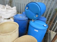 QUANTITY OF PLASTIC DRUMS, PREVIOUSLY USED FOR WATER, EMPTY. LOT LOCATION: EMERALD HOUSE, SWINBORN