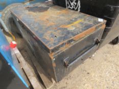 METAL TOOL BOX, NO KEYS.