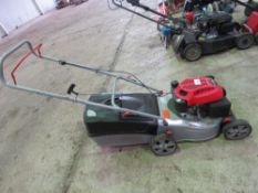 ALKO PETROL MOWER WITH A BOX. THIS LOT IS SOLD UNDER THE AUCTIONEERS MARGIN SCHEME, THEREFORE NO VAT