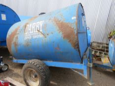 TRAILER ENGINEERING 500 GALLON CAPACITY BUNDED BOWSER WITH PUMP AND HOSE AND GUN. PN:FB06. LOT LOC