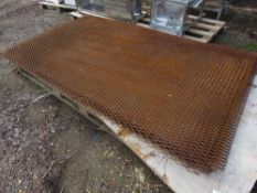 STEEL DIAMOND MESH SHEETS 2.1M X 1.25M APPROX. 13NO IN TOTAL APPROX.