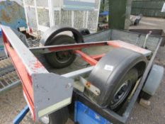 SINGLE AXLED GENERATOR TRAILER CHASSIS 2.1M X 0.75M BED APPROX.