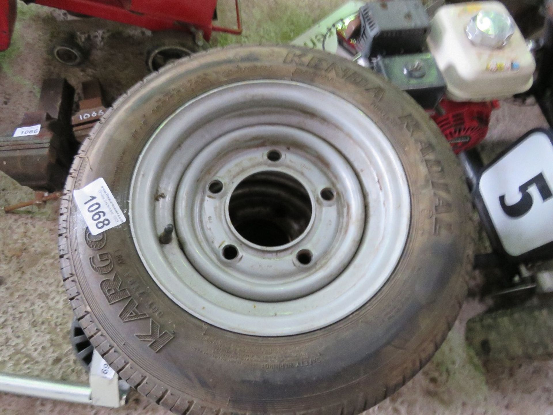 4 X 155-70R12C TRAILER WHEELS AND TYRES. - Image 2 of 4