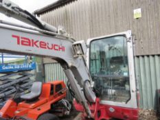 TAKEUCHI TB228 RUBBER TRACKED 2.8TONNE EXCAVATOR YEAR 2013, 4073 REC HOURS. SN:122802738. 3NO BUCKET