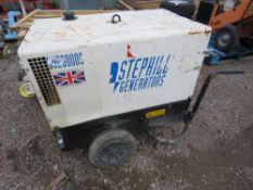 STEPHILL 6KVA BARROW GENERATOR. WHEN TESTED WAS SEEN TO TURN OVER BUT NOT STARTING, FUEL??