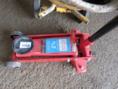 2.25 TONNE TROLLEY JACK, LIOTTLE SIGN OF USEAGE THIS LOT IS SOLD UNDER THE AUCTIONEERS MARGIN S