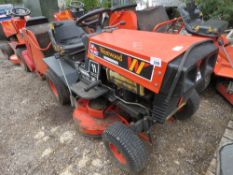 WESTWOOD W11 RIDE ON MOWER NO REAR COLLECTOR. WHEN TESTED BRIEFLY WAS SEEN TO DRIVE AND MOWER BLADE