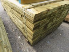 LARGE PACK OF TREATED FEATHER EDGE CLADDING FENCE TIMBER BOARDS 1.8 METRE LENGTH X 100MM WIDTH APPRO