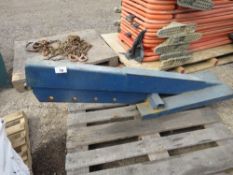 BLUE FORKLIFT JIB ATTACHMENT.