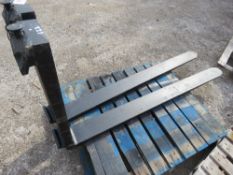 PAIR OF USED FORKLIFT TINES, 25" CARRIAGE, 1.8M LENGTH APPROX.