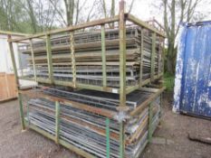 2 X LARGE STILLAGE OF SCAFFOLD SAFETY MESH PANELS, 8FT X 4FT APPROX.