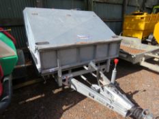 IFOR WILLIAMS LT85G TWIN AXLED TRAILER WITH STEAM CLEANER TANK AND TOP COVER FITTED (WASHER UNIT). I