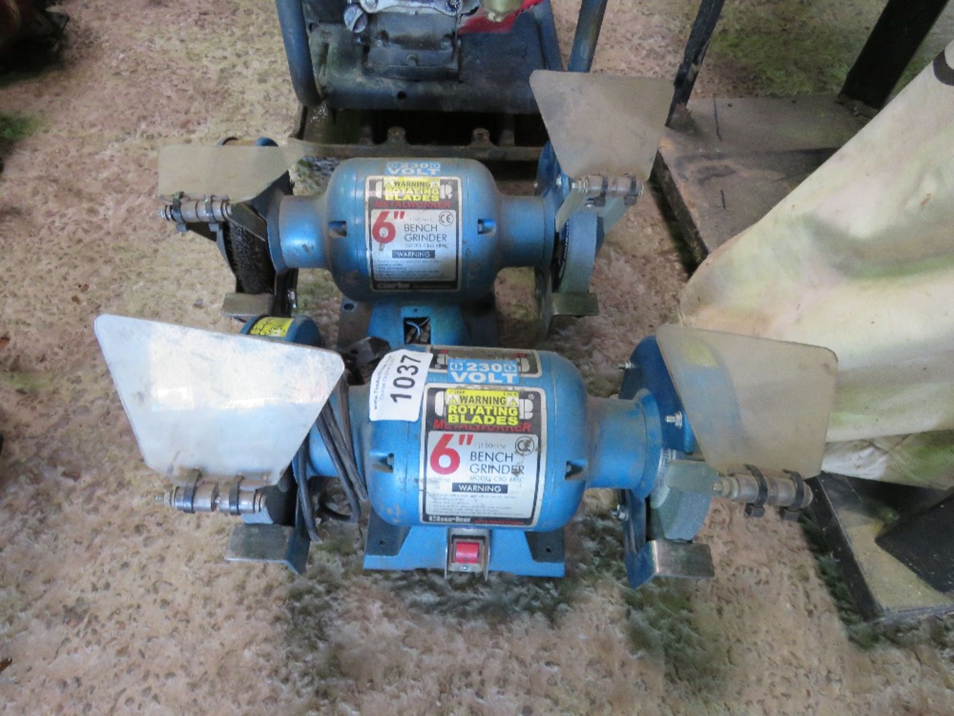 2 X 240VOLT POWERED BENCH GRINDERS. - Image 2 of 2