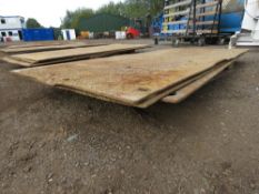 3 X HEAVY STEEL ROAD PLATES: 2.5M X 1.25M APPROX @ 10MM THICKNESS APPROX.