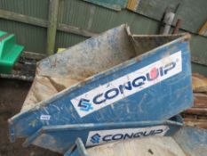 2 X CONQUIP FORKLIFT MOUNTED TIP SKIPS WITH AUTOLOCK SYSTEM.