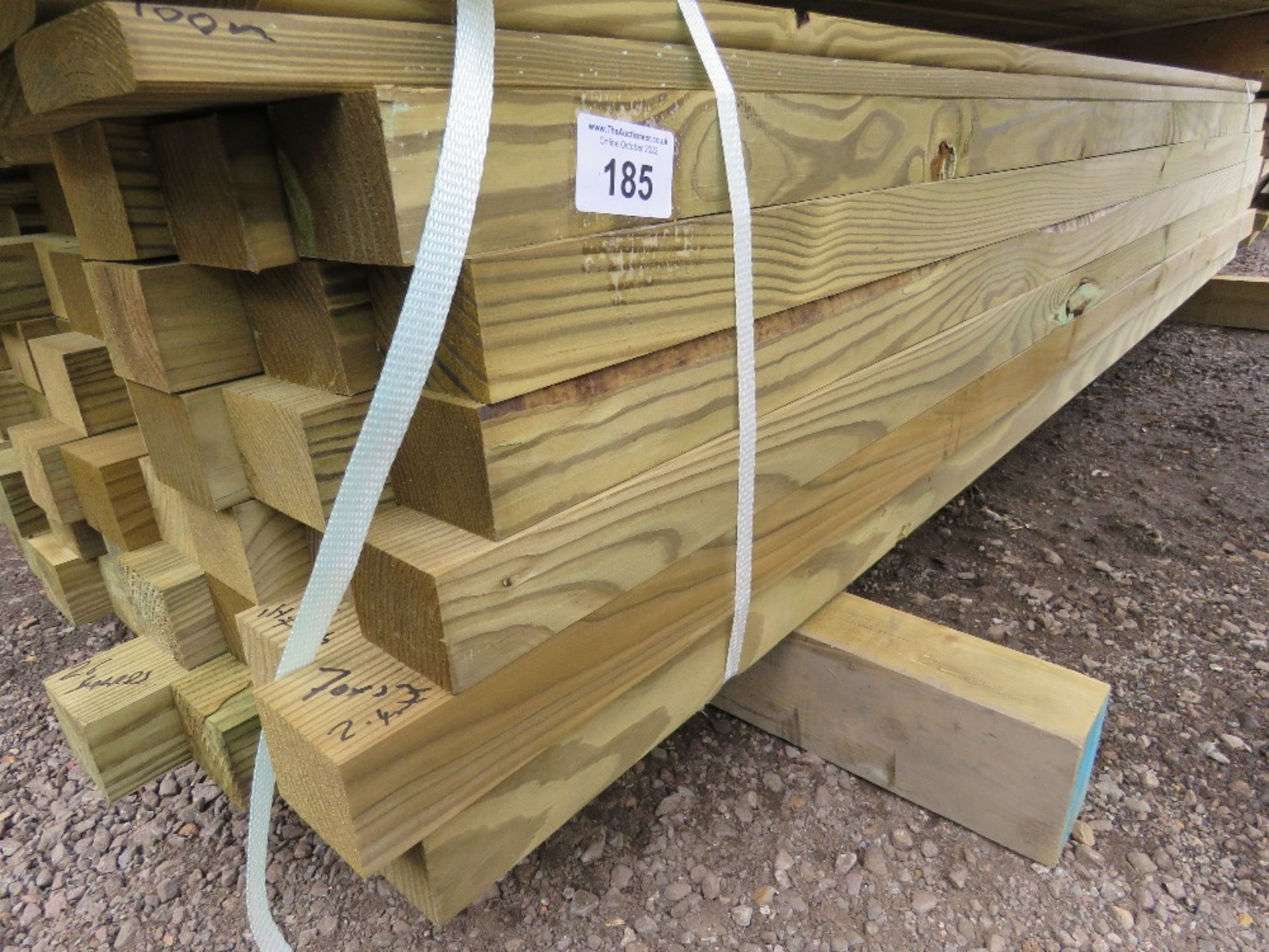 PACK OF TREATED TIMBER BOARDS AND BATTENS: BOARDS (26NO APPROX) 100MM WIDE AND BATTENS (66NO APPROX)