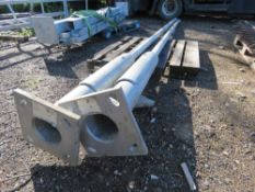 2 X GALVANISED LAMP POSTS 16FT LENGTH APPROX, APEAR UNUSED.. THIS LOT IS SOLD UNDER THE AUCTIONE